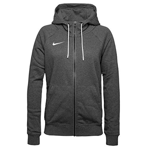 NIKE Women's Team Club 20 Full-Zip Hoodie Chaqueta Deportiva, Gris carbón, Blanco y Blanco, S para Mujer
