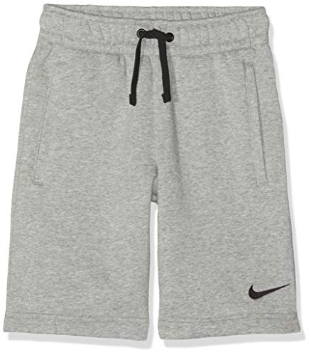 NIKE Y FLC TM CLUB19 Pantalones Cortos de Deporte, Unisex niños, dk Grey Heather/Dark Steel Grey/Black/(Black), XS