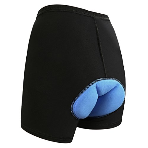 NONMON Pantalones Cortos Ciclismo para Mujeres y Niñas,3D Acolchado de Gel Transpirable Calzoncillos Braguitas Ropas Interior para Bicicleta MTB Bici Ciclista Ciclismo,Azul L