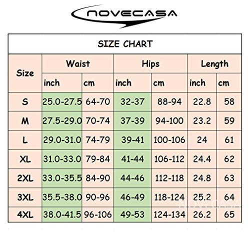 NOVECASA Pantalones Cortos Sauna Mujer Neopreno Sauna Pants Deportivo Alta Cintura para Sudoración Quema Grasa Adelgazante (4XL, Negro-Amarillo)