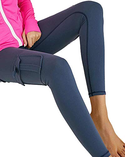 Nuofengkudu Mujer Militar Talle Alto Deportivos Leggins Push up Elasticos Running Yoga Fitness Trekking Tactico Pantalones Ejército(V-Azul Marino，M)