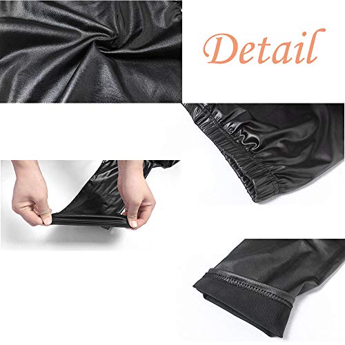Nuofengkudu Mujer Negro Imitacion Cuero Leggings Tallas Grandes Elasticos Lisos Largos Seamless Ligeros Vintage Mallas Pantalones Casual XL