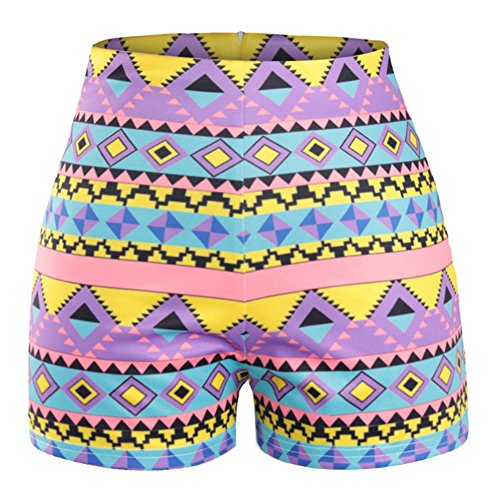 O-C Womens'slim beach shorts Bohemia stylish summer beach pants