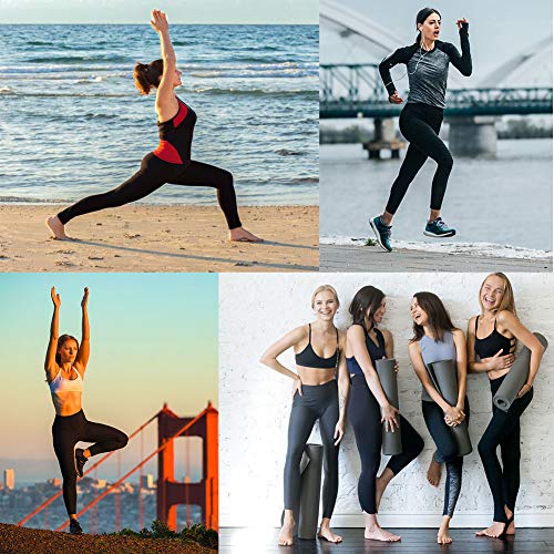 Occffy Cintura Alta Pantalón Deportivo de Mujer Leggings para Running Training Fitness Estiramiento Yoga y Pilates DS166 (Gris profundo, XS)