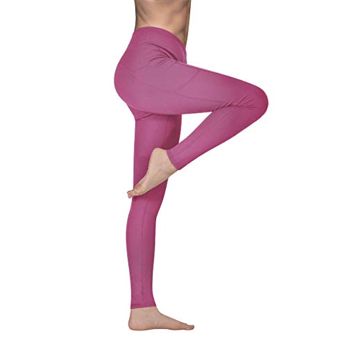Occffy Leggings Mujer Fitness Cintura Alta Pantalones Deportivos Mallas para Running Training Estiramiento Yoga y Pilates P107 (Rosa Suave, XL)