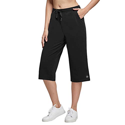 Ogeenier 3/4 Pantalon Chandal Mujer Algodon Pantalones Deporte Jogger Running Yoga Fitness con Bolsillos
