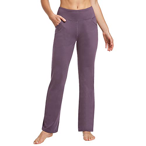 Ogeenier Pantalones de Yoga para Mujer con Bolsillos Cintura Alta Acampanados Pantalones de Entrenamiento
