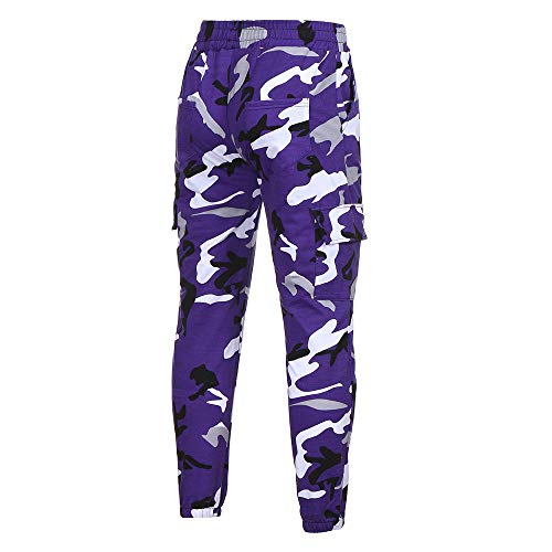 OHQ Pantalones De CháNdal De Camuflaje Hombres Pantalones De PantalóN De Trabajo Casual Vaqueros Deportivos De Bolsillo