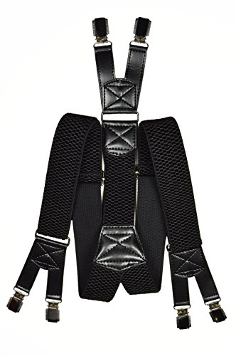 Olata Tirantes 'Y-Forma' Extra Fuerte con 6 Clips (40mm), Totalmente Ajustable. Negro