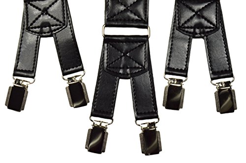 Olata Tirantes 'Y-Forma' Extra Fuerte con 6 Clips (40mm), Totalmente Ajustable. Negro