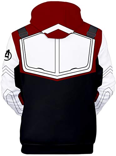 OLIPHEE Sudaderas con Capucha de Guerrero cuántico de Avengers: Endgame para niños zipjh-M