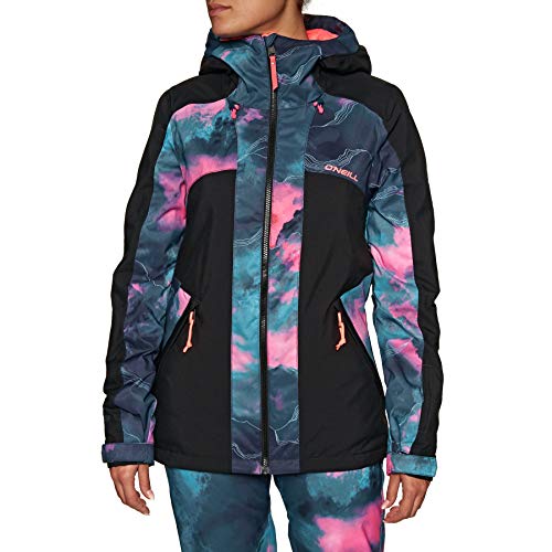 O'NEILL Snowboard Jacke Allure Jacket Chaquetas, Mujer, Azul/Rosa-Morado, Extra-Small