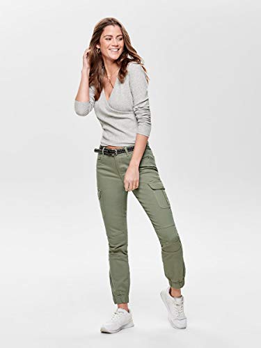 Only 15170889 Pantalones, Verde (Oil Green Oil Green), Talla Única (Talla del Fabricante: 34) para Mujer