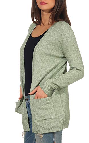 Only 15174274 Chaqueta Punto, Verde (Basil Detail: W. Melange), 40 (Talla del Fabricante: Medium) para Mujer
