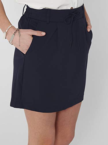 ONLY NOS Onlpoptrash Easy Skirt Pnt Noos Falda, Azul Night Sky), 34 (Talla del fabricante: X-Small) para Mujer