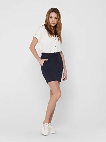 ONLY NOS Onlpoptrash Easy Skirt Pnt Noos Falda, Azul Night Sky), 34 (Talla del fabricante: X-Small) para Mujer