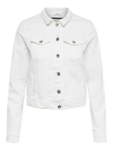 ONLY NOS Onltia Dnm Jacket BB Col Bex168a Noos Chaqueta Vaquera, Blanco (White White), 40 (Talla del Fabricante: 38.0) para Mujer