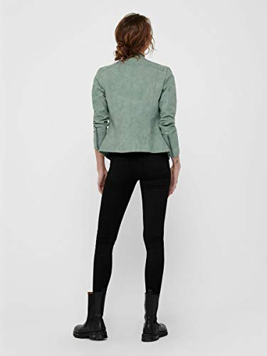 ONLY ONLAVA Faux Leather Biker OTW Noos Chaqueta, Grün (Chinois Green Chinois Green), 40 para Mujer