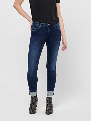 Only Onlcarmen Life Reg SK Jogg Pj292 Vaqueros, Dark Blue Denim, L30/W27 para Mujer