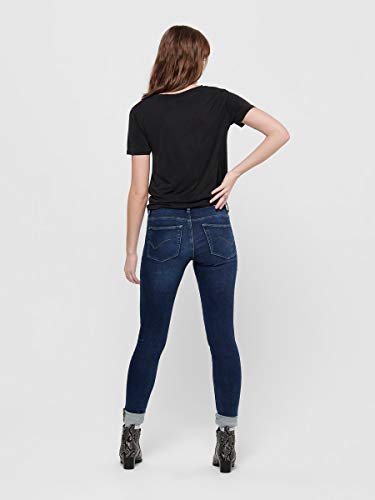 Only Onlcarmen Life Reg SK Jogg Pj292 Vaqueros, Dark Blue Denim, L32/W25 para Mujer