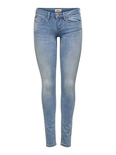 Only Onlcoral SL SK Jeans BB Cre185063 Vaqueros Skinny, Azul (Light Blue Denim Light Blue Denim), 34 /L32 (Talla del Fabricante: 25.0) para Mujer