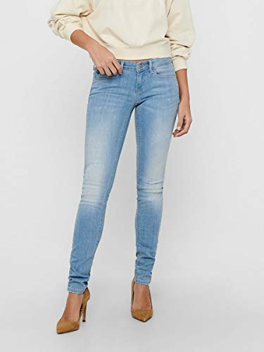 Only Onlcoral SL SK Jeans BB Cre185063 Vaqueros Skinny, Azul (Light Blue Denim Light Blue Denim), 40 /L34 (Talla del Fabricante: 32.0) para Mujer
