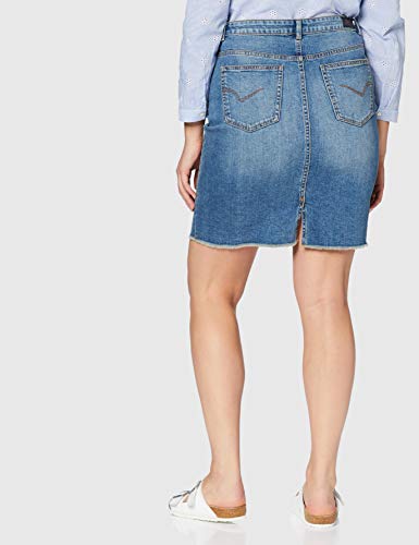 Only Onleliza Reg Rawedgeskirt 08 Noos Falda, Azul (Medium Blue Denim Medium Blue Denim), 40 para Mujer