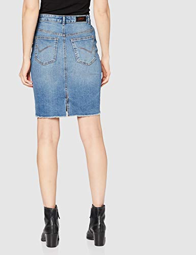 Only Onleliza Reg Rawedgeskirt 08 Noos Falda, Azul (Medium Blue Denim Medium Blue Denim), 40 para Mujer