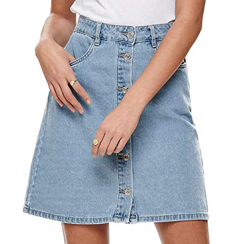 Only Onlfarrah Reg Dnm Skirt Bj14427 Noos Falda, Azul (Light Blue Denim Light Blue Denim), 44 (Talla del Fabricante: 42.0) para Mujer