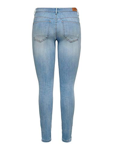 Only Onlkendell Regsk ANK Zipjnscre85148 Noos Vaqueros Skinny, Azul (Light Blue Denim Light Blue Denim), W33/L32 (Talla del Fabricante: 33) para Mujer