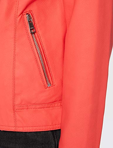 Only ONLMELANIE Faux Leather Jacket CC OTW Chaqueta de cuero sinttico, coral, 38 para Mujer