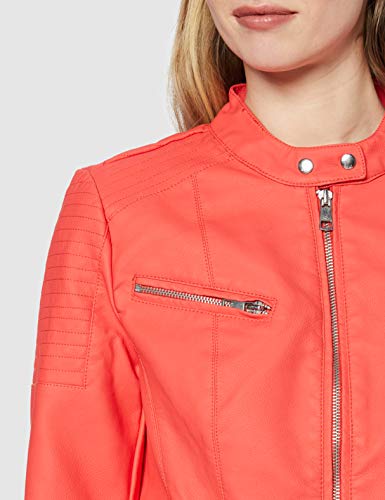 Only ONLMELANIE Faux Leather Jacket CC OTW Chaqueta de cuero sinttico, coral, 38 para Mujer