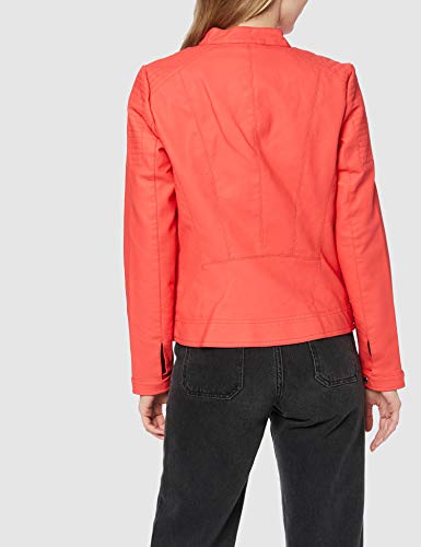 Only ONLMELANIE Faux Leather Jacket CC OTW Chaqueta de cuero sinttico, coral, 38 para Mujer