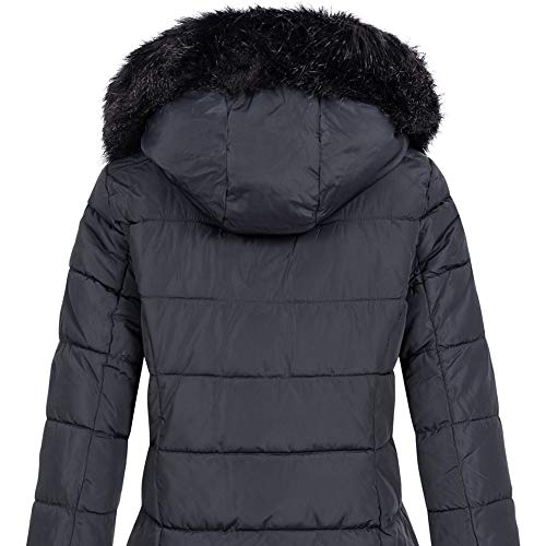 Only ONLMINEA Quilted Fur Hood Coat OTW Abrigo, Azul (Night Sky), S para Mujer