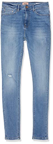 Only onlPAOLA Highwaist SK JNS BB AZG809 Noos Vaqueros Skinny, Mezclilla De Color Azul Claro, M para Mujer