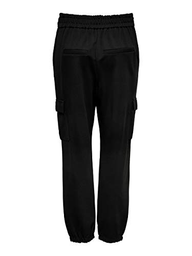 Only Onlpoptrash Cargo Belt Pant Bin Pantalones, Negro (Black Black), 38/L32 (Talla del Fabricante: Medium) para Mujer