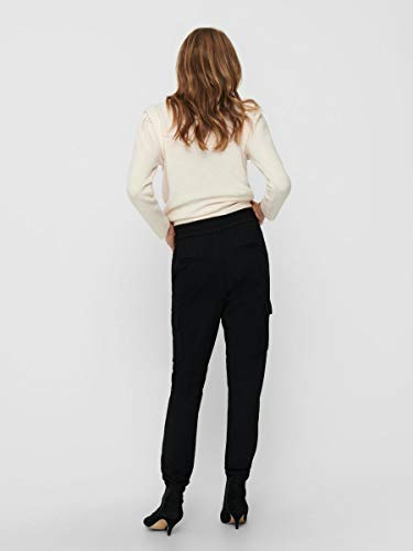 Only Onlpoptrash Cargo Belt Pant Bin Pantalones, Negro (Black Black), 38/L32 (Talla del Fabricante: Medium) para Mujer