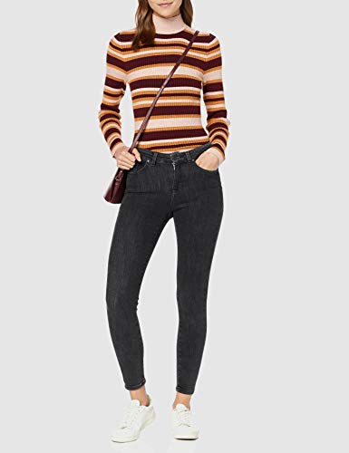 Only Onlpower Mid Push Up SK Jea Rea3722 Vaqueros, Medium Grey Denim, 32 Large para Mujer