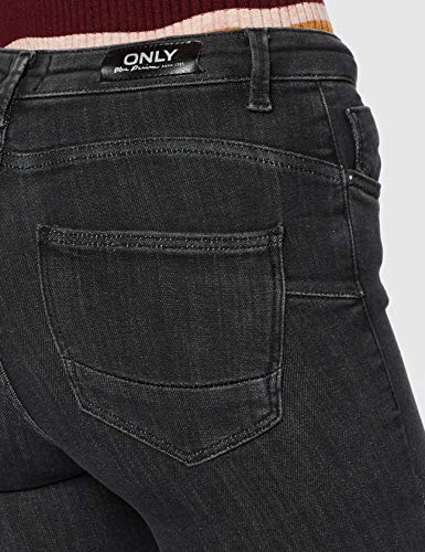 Only Onlpower Mid Push Up SK Jea Rea3722 Vaqueros, Medium Grey Denim, 32 Large para Mujer