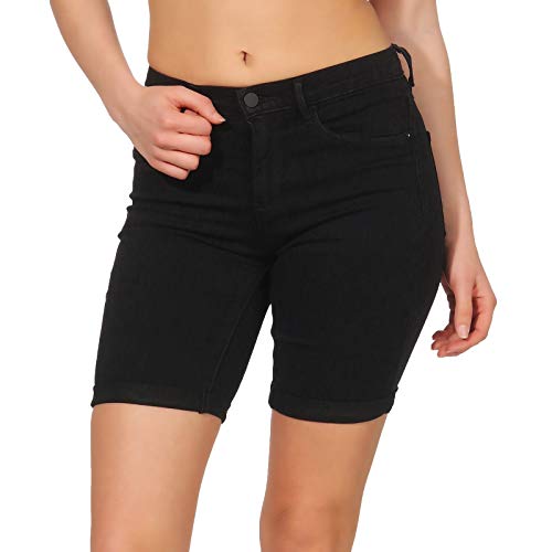 Only Onlrain Mid Long Shorts Cry6060 Pantalones Cortos, Negro (Black Black), 38 (Talla del Fabricante: Small) para Mujer