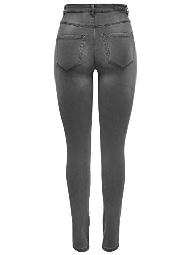 Only Onlroyal High SK Dnm Jeans Bj312 Noos Vaqueros Skinny, Gris (Dark Grey Denim Dark Grey Denim), W32/L32 para Mujer
