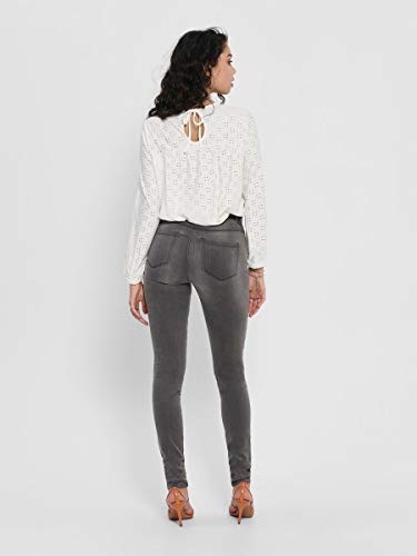 Only Onlroyal High SK Dnm Jeans Bj312 Noos Vaqueros Skinny, Gris (Dark Grey Denim Dark Grey Denim), W32/L32 para Mujer