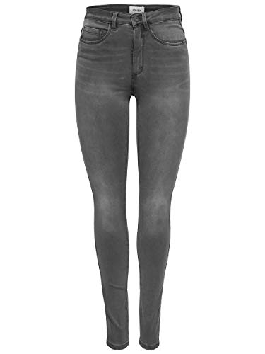 Only Onlroyal High SK Dnm Jeans Bj312 Noos Vaqueros Skinny, Gris (Dark Grey Denim Dark Grey Denim), W32/L32 para Mujer