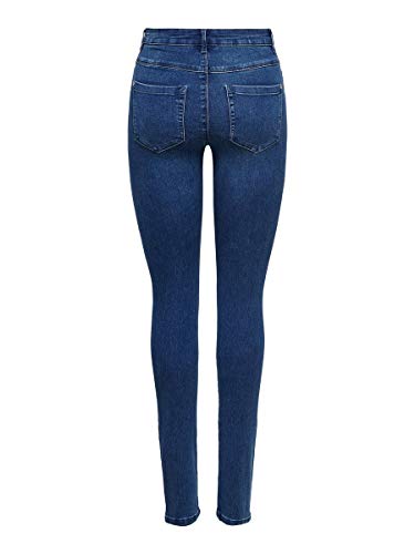 ONLY Onlroyal High Waist Skinny Jeans Vaqueros, Medium Blue Denim, 38W / 30L para Mujer
