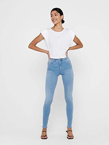 Only onlROYAL HW SK Jeans BB BJ13333 Noos Vaqueros Skinny, Azul (Light Blue Denim Light Blue Denim), 36/L32 (Talla del Fabricante: XS) para Mujer