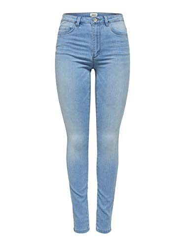 Only onlROYAL HW SK Jeans BB BJ13333 Noos Vaqueros Skinny, Azul (Light Blue Denim Light Blue Denim), 36/L32 (Talla del Fabricante: XS) para Mujer