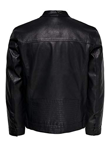 Only & Sons Onsal PU Noos Otw Chaqueta, Negro (Black), Small para Hombre