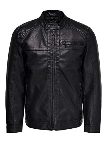 Only & Sons Onsal PU Noos Otw Chaqueta, Negro (Black), Small para Hombre