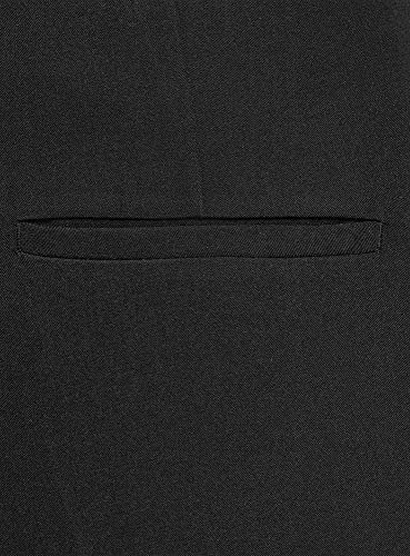 oodji Collection Mujer Pantalones Clásicos Ajustados, Negro, DE 38 / EU 40 / M