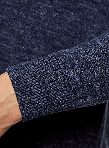 oodji Ultra Hombre Chaqueta con Botones y Bolsillos de Parche, Azul, ES 46-48 / S